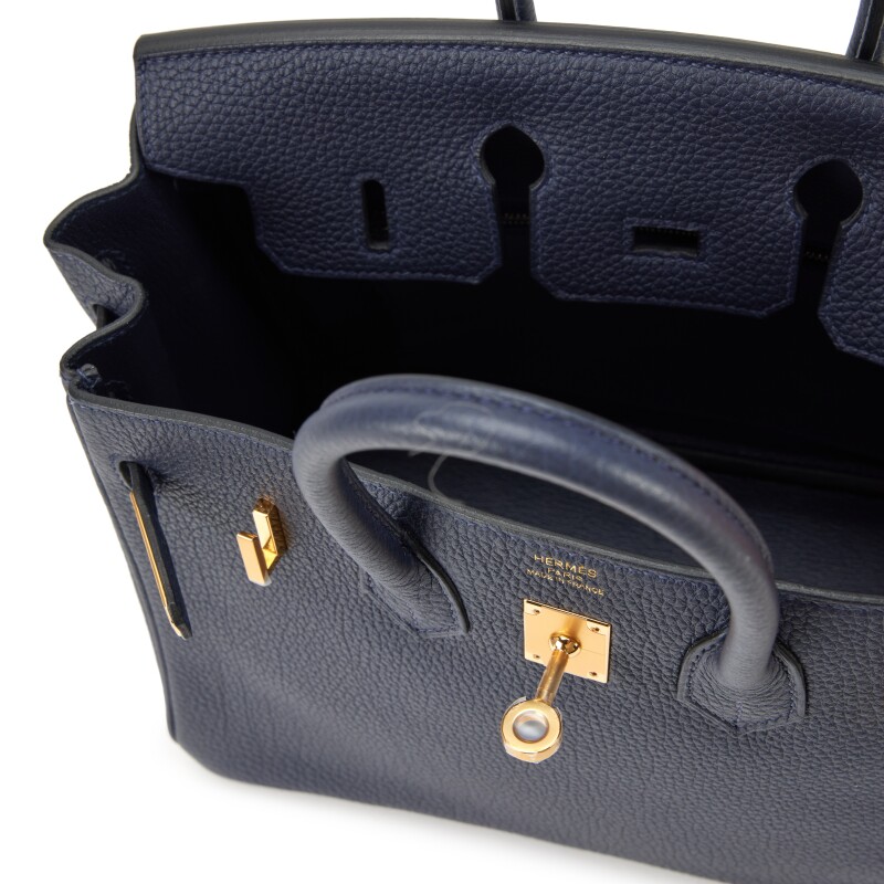 H-Inspired Bleu Nuit Togo Birkin Gold Hardware - Gorchic - $161.99