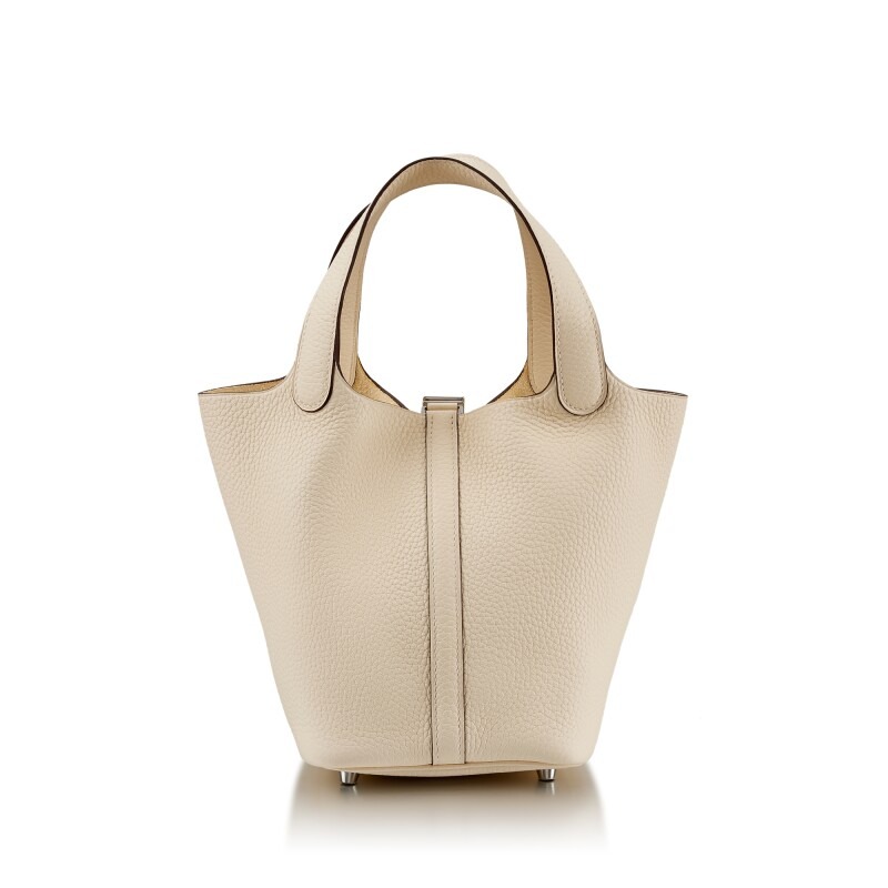 H-Inspired Clemence Picotin Lock Bag Silver Hardware-White Bag - Gorchic - $143.99