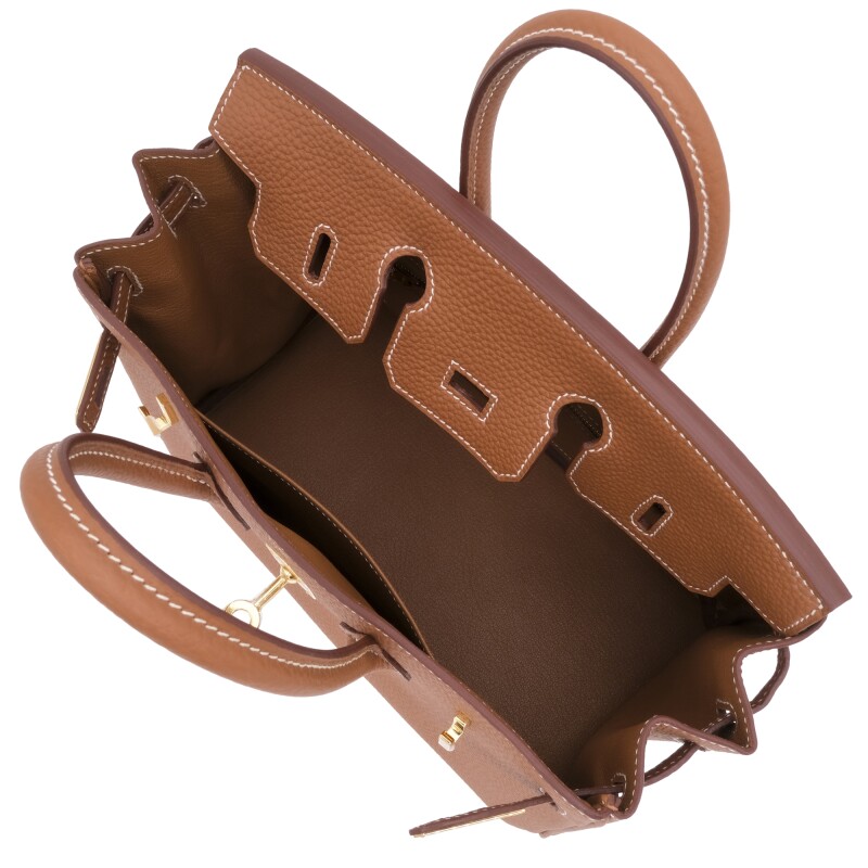 H-Inspired Birkin Togo Retourne Bag Golden Hardware-Brown Bag - Gorchic - $161.99