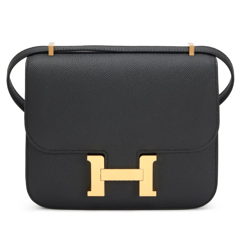 H-Inspired Black Epsom Constance Gold Hardware - Gorchic - $152.99