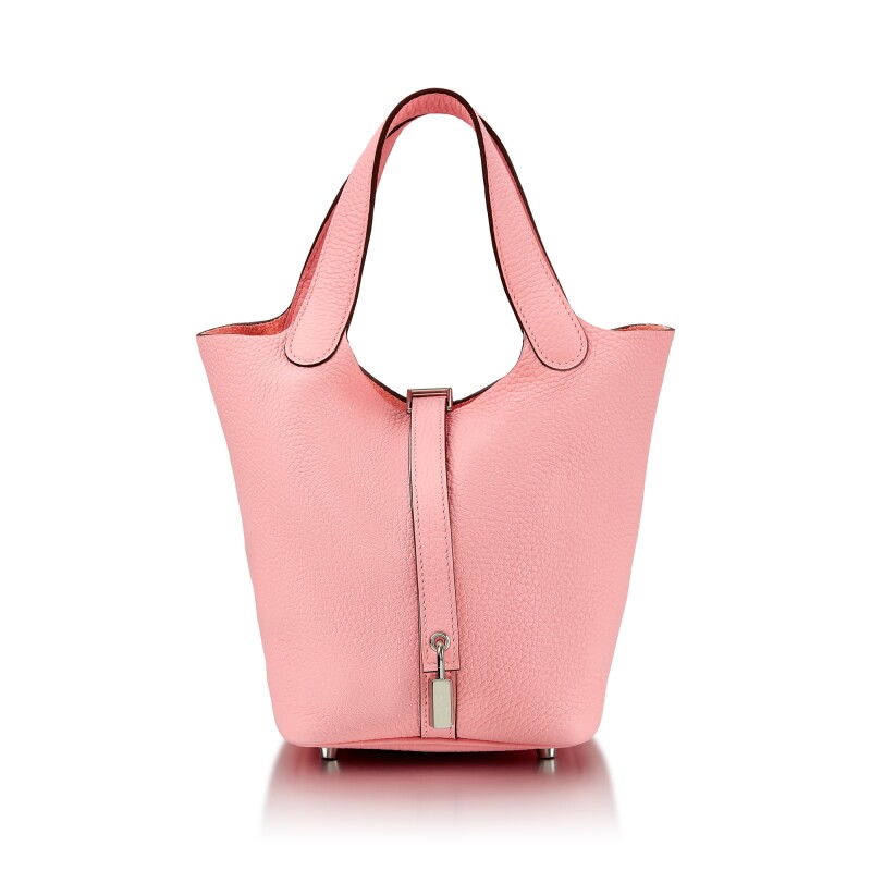 H-Inspired Clemence Picotin Lock Bag Silver Hardware - Light Pink Bag - Gorchic - $143.99