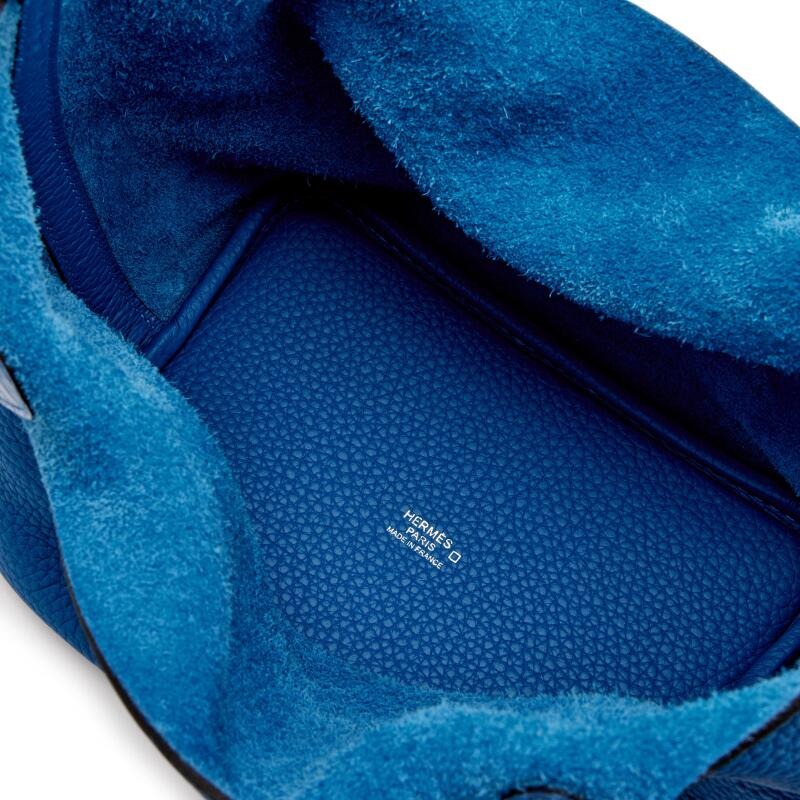 H-Inspired Clemence Picotin Lock Bag Silver Hardware-Blue Bag - Gorchic - $143.99