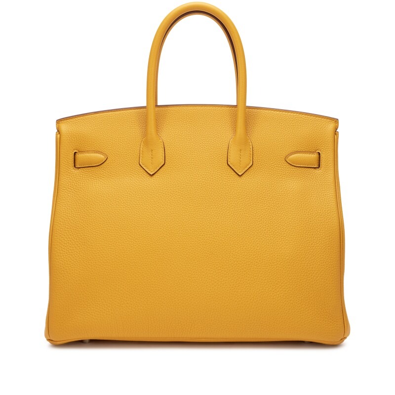 [TOP]  H-Inspired Jaune Ambre Togo Birkin Palladium Hardware - Gorchic - $483.99