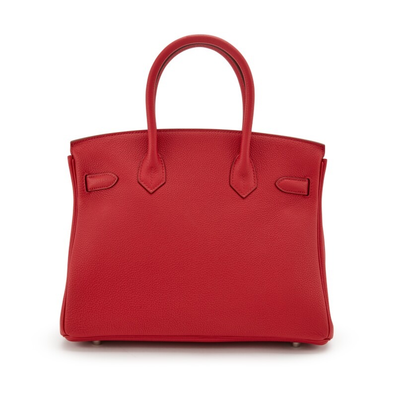 H-Inspired Rouge Casaque and Rouge H Togo Verso Birkin Palladium Hardware - Gorchic - $161.99
