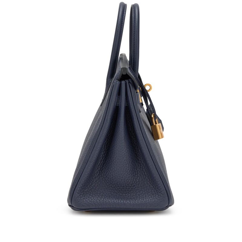 H-Inspired Bleu Nuit Togo Birkin Gold Hardware - Gorchic - $161.99