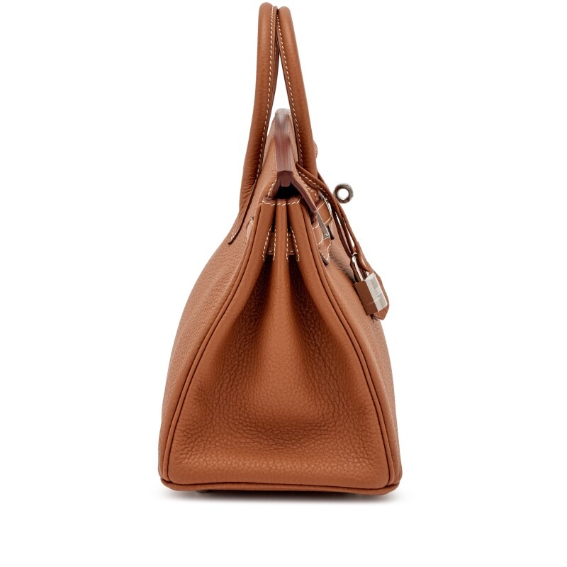 H-Inspired Gold Togo Birkin Palladium Silver Hardware - Gorchic - $161.99