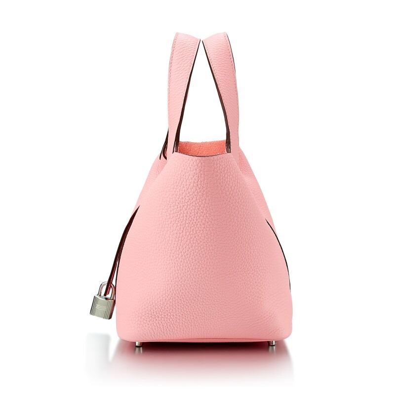 H-Inspired Clemence Picotin Lock Bag Silver Hardware - Light Pink Bag - Gorchic - $143.99