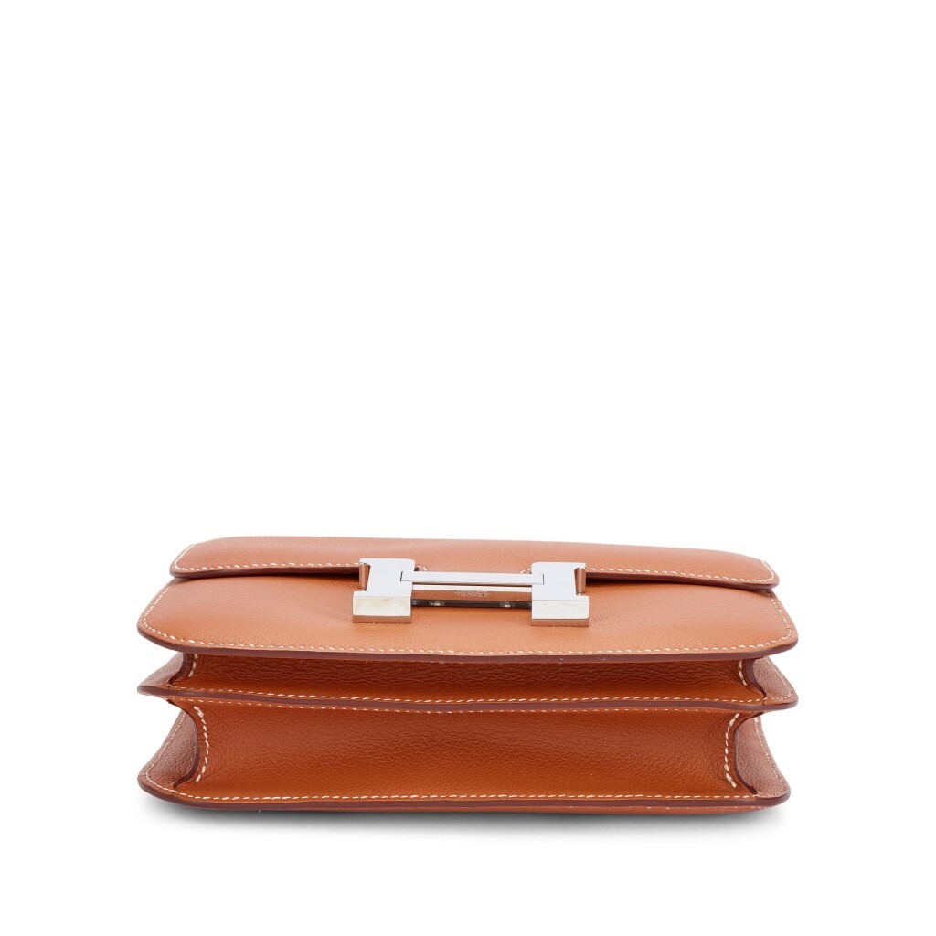 H-Inspired Epsom Gold Evercolor Constance Palladium Hardware - Gorchic - $152.99