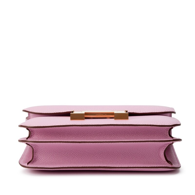 H-Inspired Epsom Mauve Sylvestre Constance Rose Gold Hardware - Gorchic - $152.99