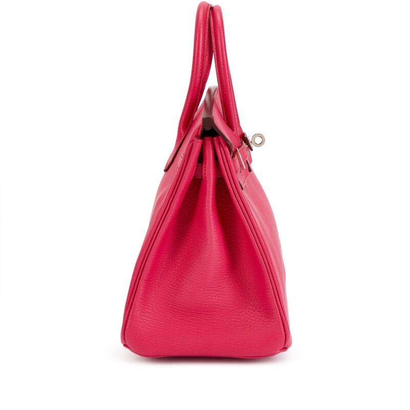 [TOP] H-Inspired Rose Mexico Chèvre Birkin Togo Palladium Hardware - Gorchic - $483.99