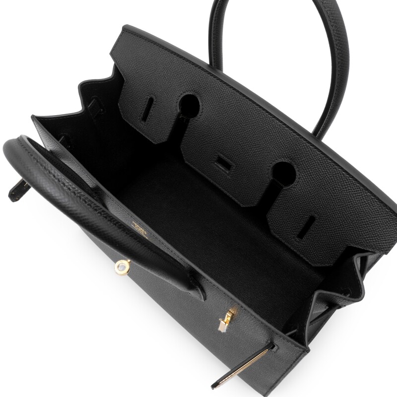 H-Inspired Black Epsom Birkin Sellier Gold Hardware - Gorchic - $161.99
