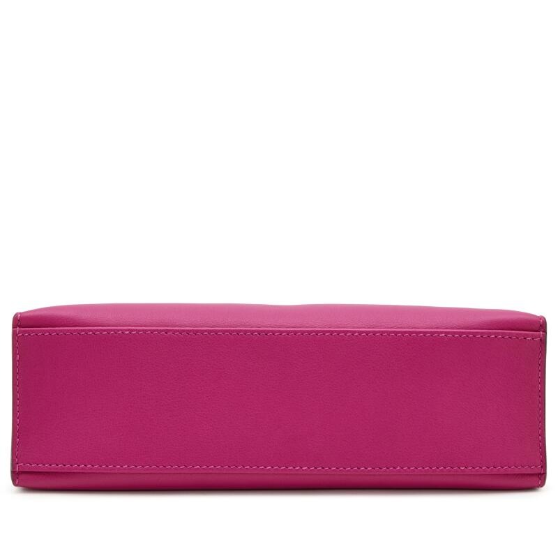 H-Inspired Rose Pourpre Swift Kelly Pochette Palladium Hardware - Gorchic - $143.99