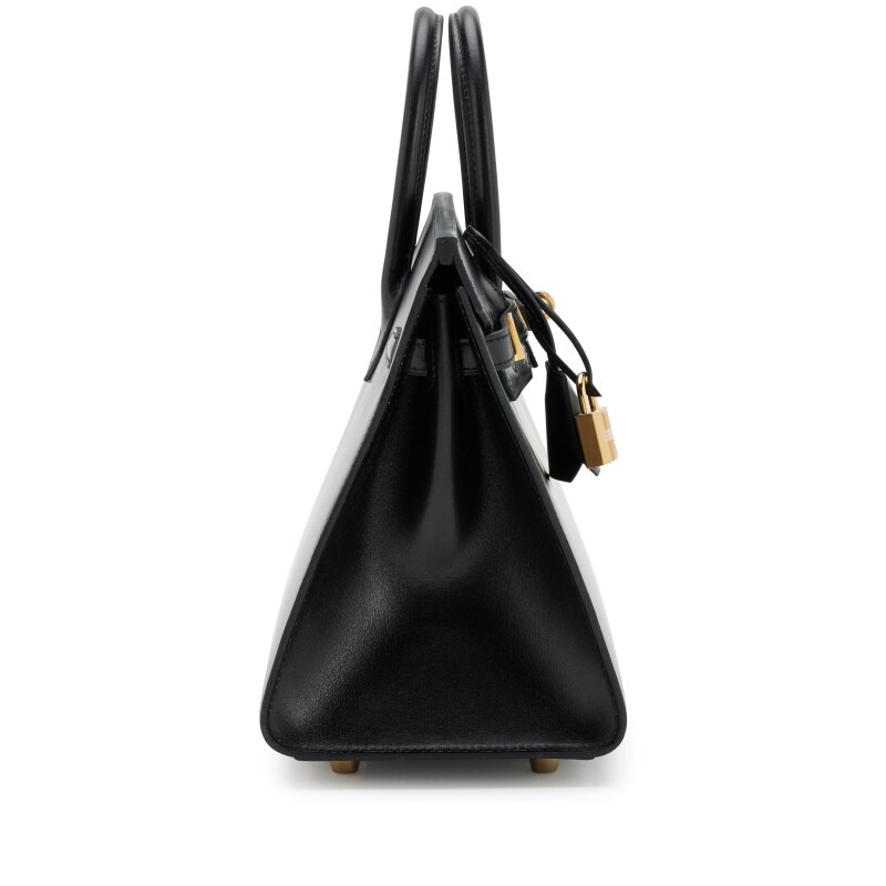 [TOP] H-Inspired Black Box Calf Sellier Birkin Gold Hardware - Gorchic - $483.99