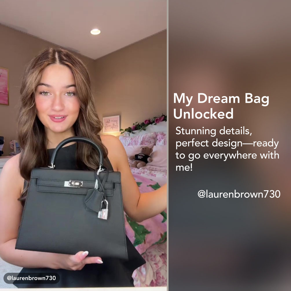 H-Inspired Kelly Epsom Haze Black Silver Hardware - Bag - Gorchic - $148.99