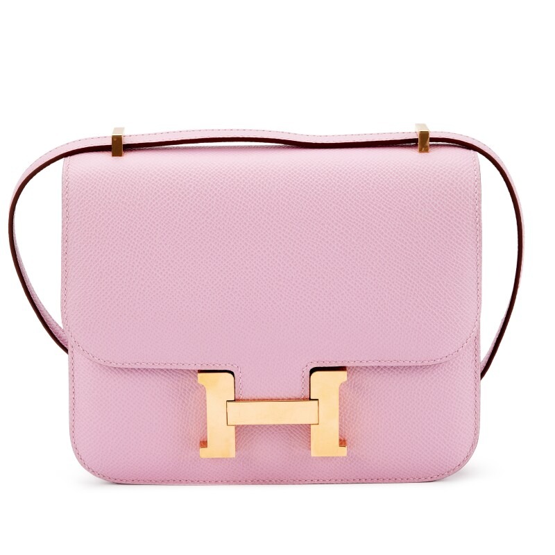H-Inspired Epsom Mauve Sylvestre Constance Rose Gold Hardware - Gorchic - $152.99