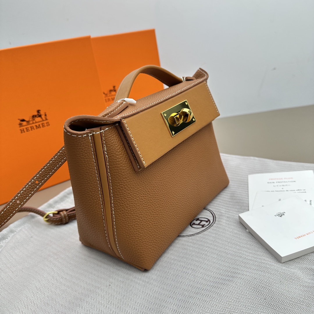 H-Inspired 2424 Togo Mini Gold Evercolor Gold Hardware - Gorchic - $170.99