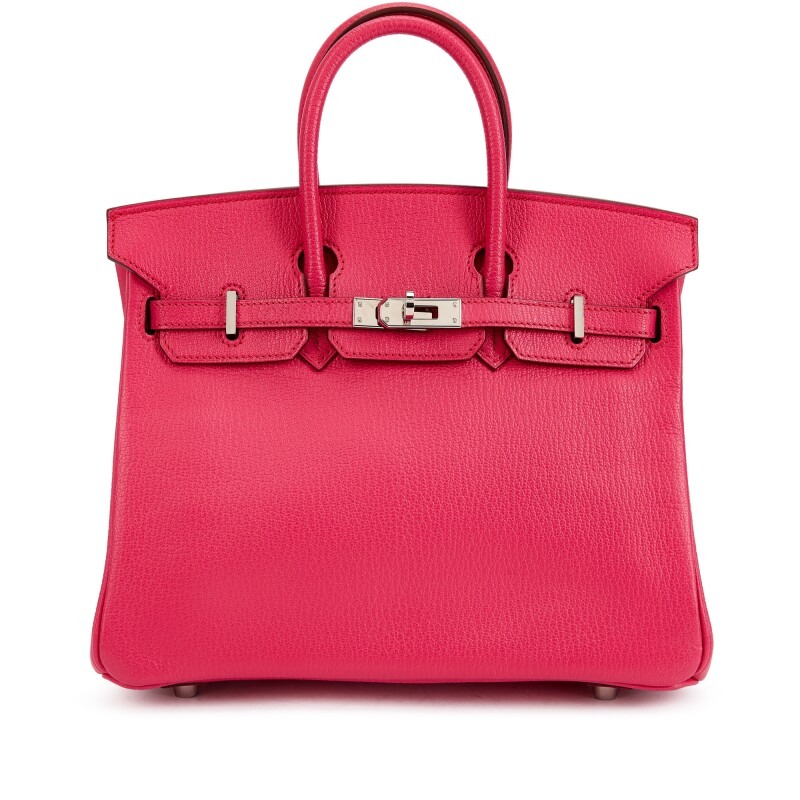 [TOP] H-Inspired Rose Mexico Chèvre Birkin Togo Palladium Hardware - Gorchic - $483.99