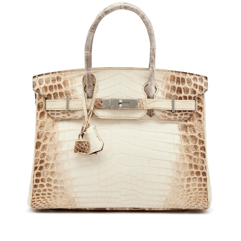 [TOP] H-Inspired Matte White Niloticus Crocodile Himalaya Birkin Palladium Hardware - Gorchic - $483.99