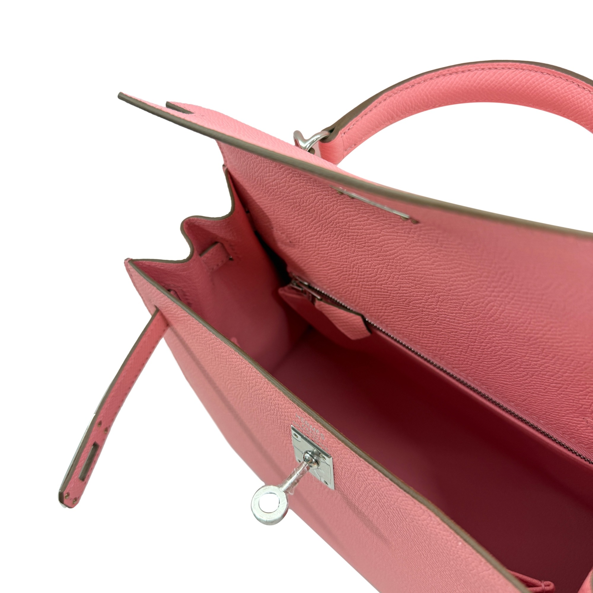 H-Inspired Rose Confetti Epsom Kelly Sellier Palladium Hardware - Gorchic - $148.99