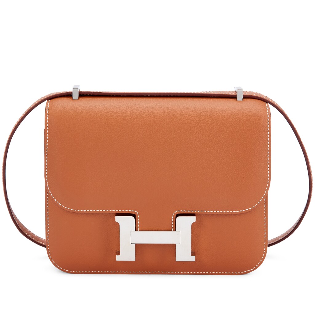H-Inspired Epsom Gold Evercolor Constance Palladium Hardware - Gorchic - $152.99