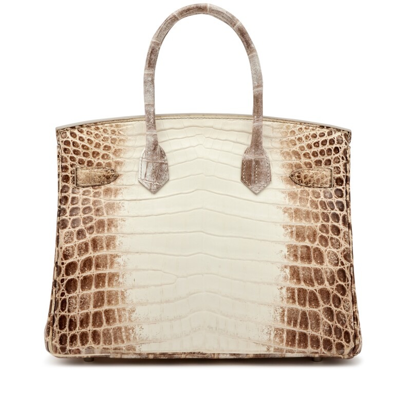 [TOP] H-Inspired Matte White Niloticus Crocodile Himalaya Birkin Palladium Hardware - Gorchic - $483.99