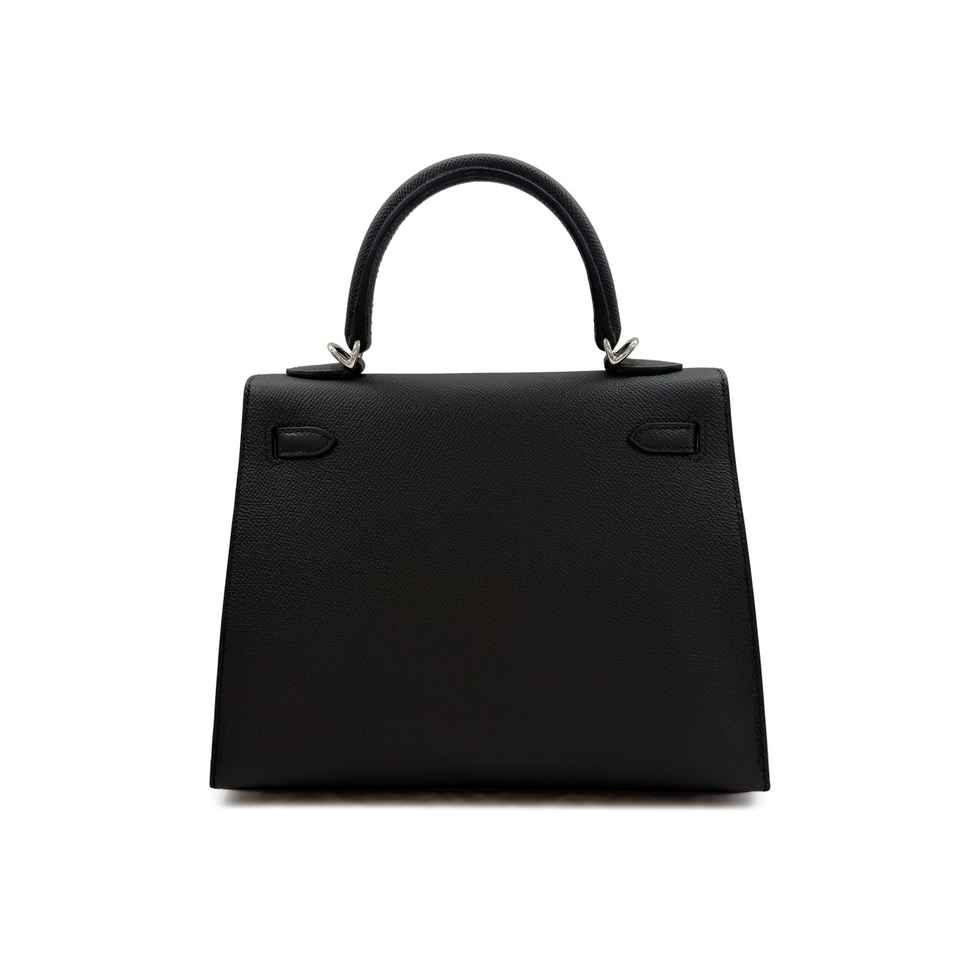 H-Inspired Black Epsom Kelly Sellier Palladium Hardware - Gorchic - $148.99