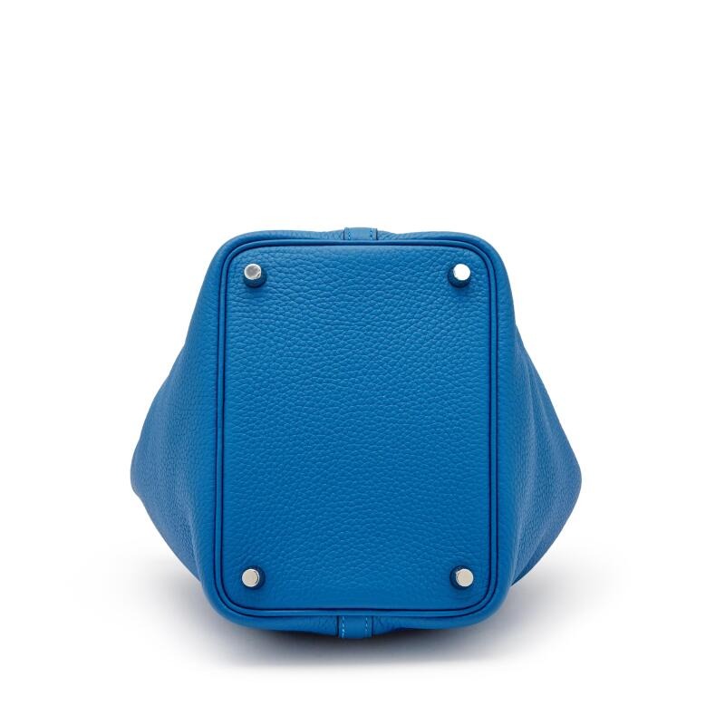 H-Inspired Clemence Picotin Lock Bag Silver Hardware-Blue Bag - Gorchic - $143.99