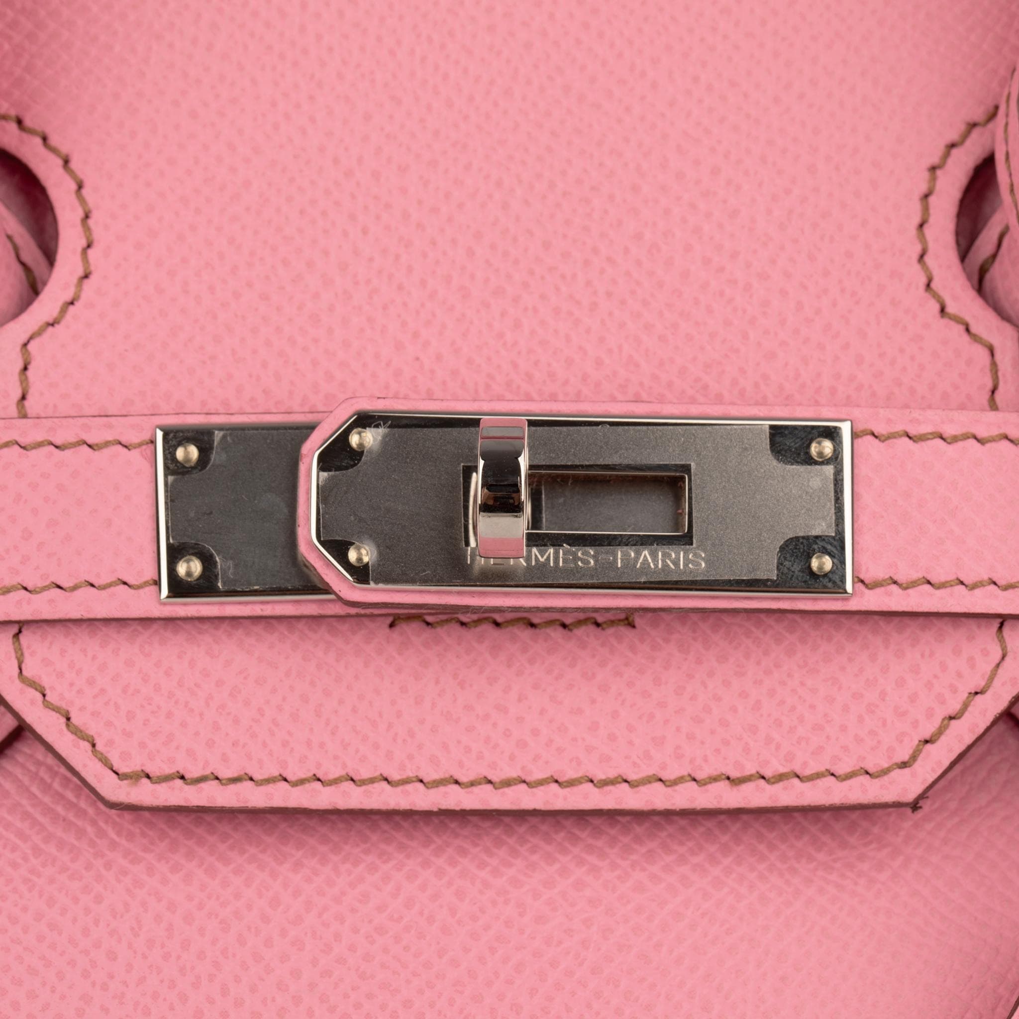 H-Inspired Birkin handbag in Rose Sakura with Silver hardware - Gorchic - $161.99