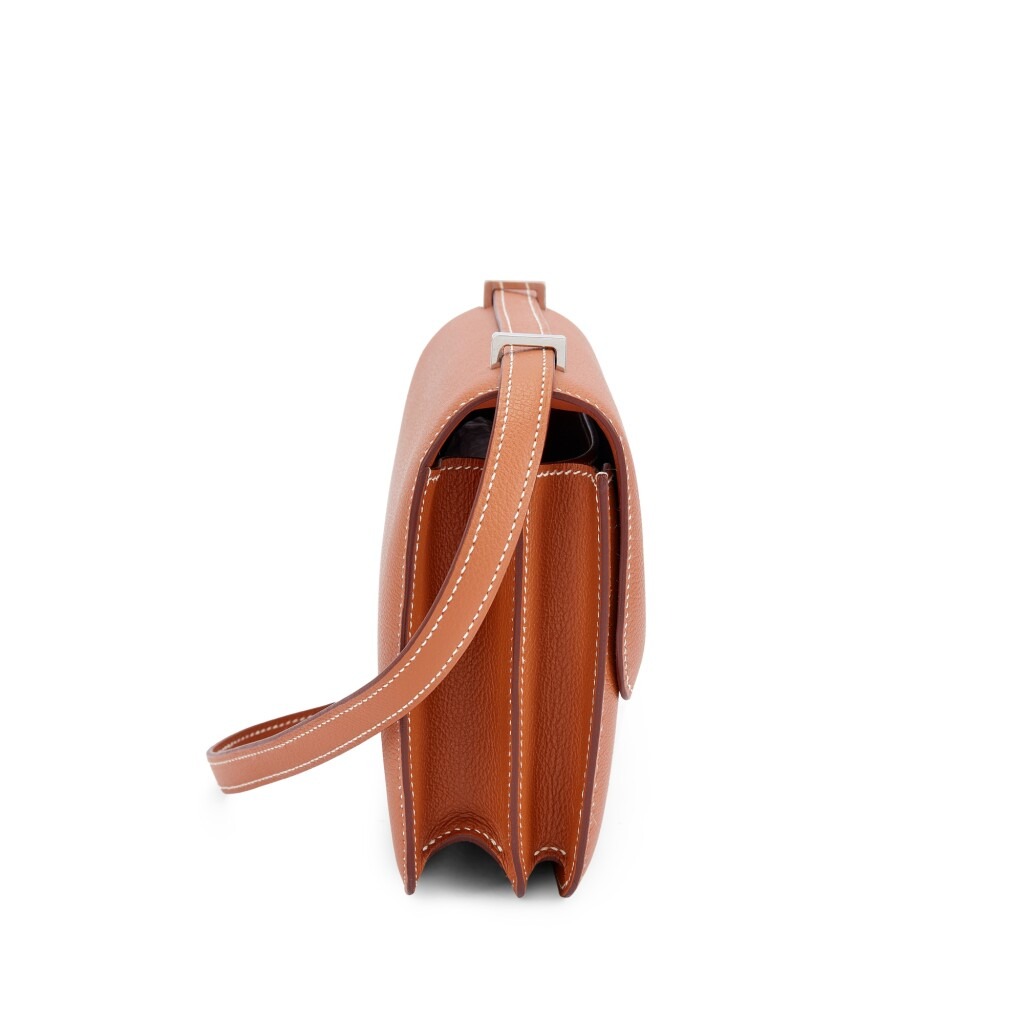 H-Inspired Epsom Gold Evercolor Constance Palladium Hardware - Gorchic - $152.99