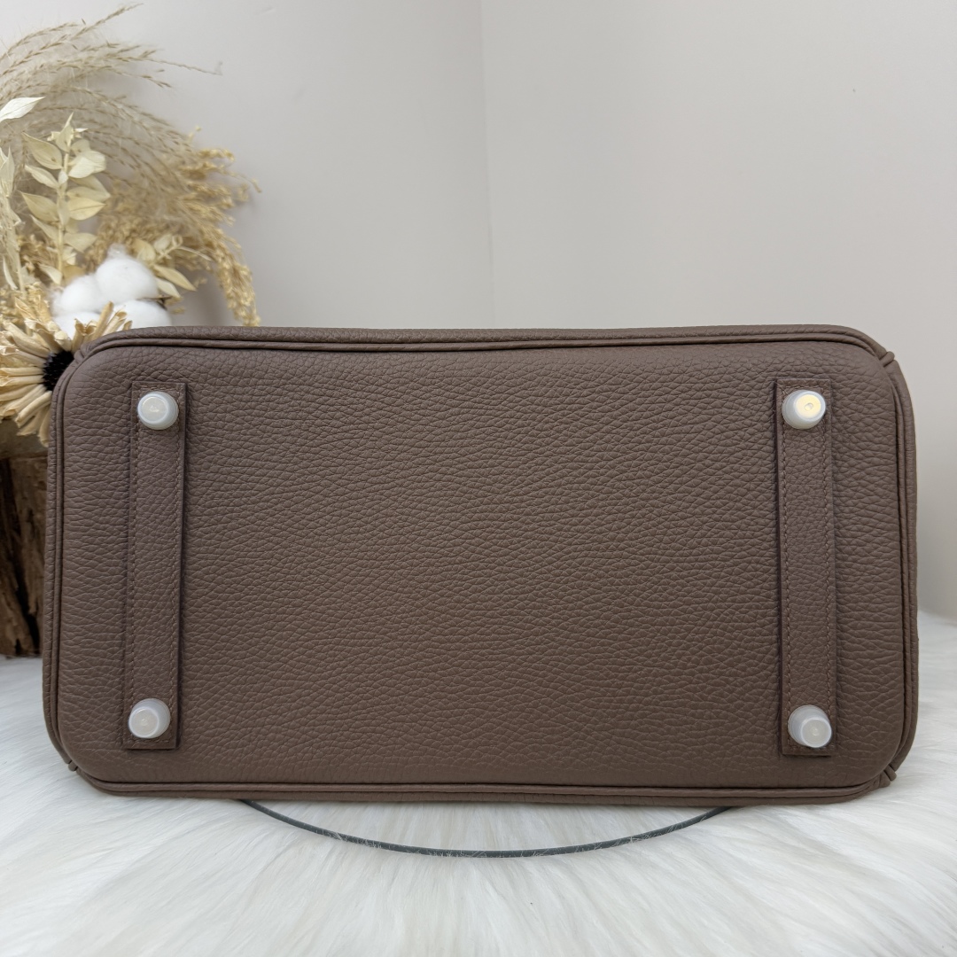 H-Inspired Birkin Togo Retourne Bag Golden-Dark Brown Bag - Gorchic - $161.99