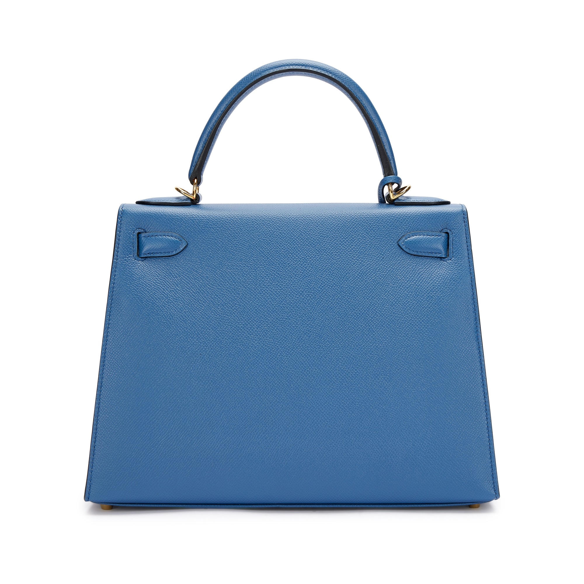 H-Inspired Kelly Bleu Agate Epsom Kelly Sellier Gold Hardware - Gorchic - $148.99