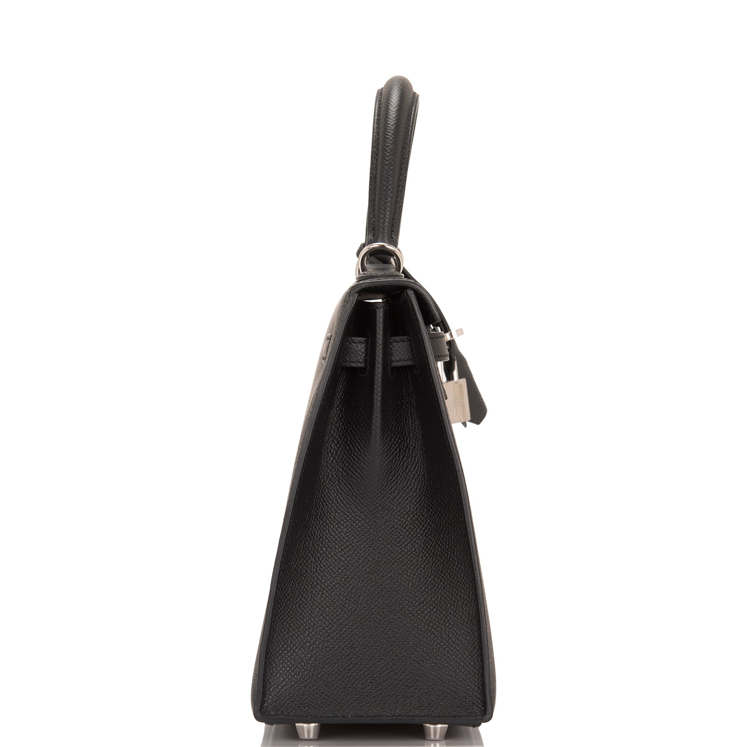 H-Inspired Kelly Epsom Haze Black Silver Hardware - Bag - Gorchic - $148.99
