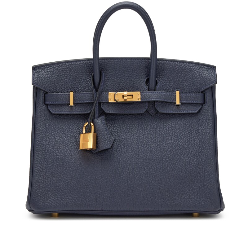 H-Inspired Bleu Nuit Togo Birkin Gold Hardware - Gorchic - $161.99