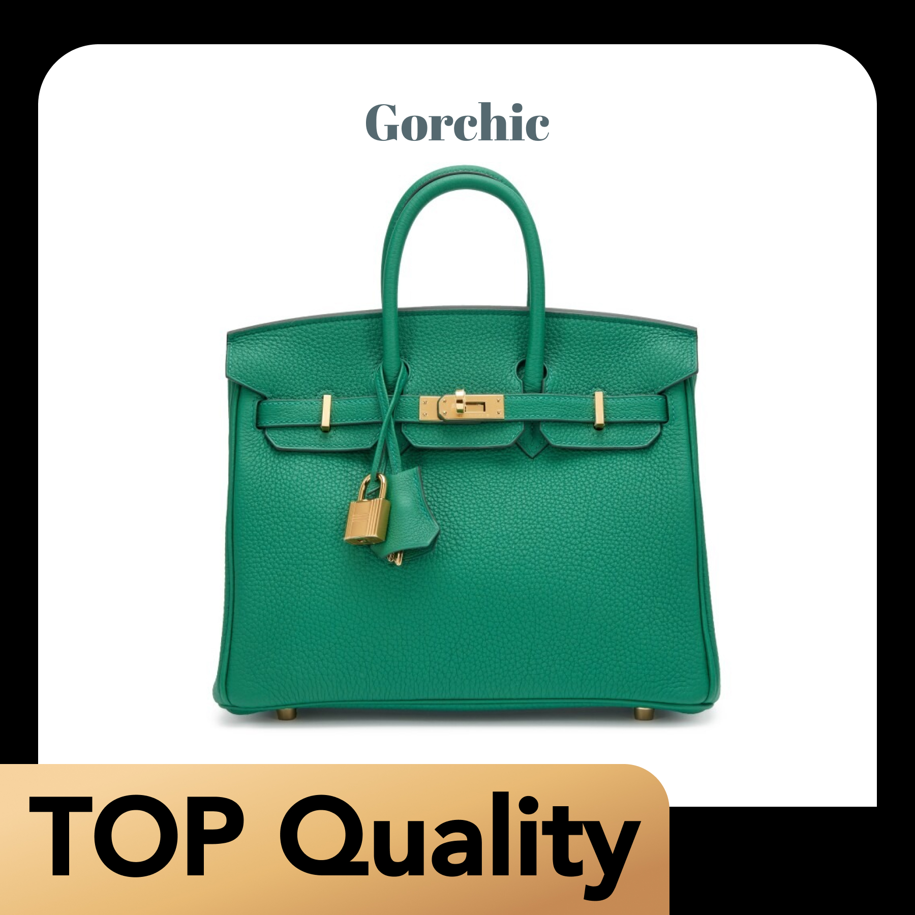 [TOP] H-Inspired Vert Vertigo Togo Birkin Gold Hardware - Gorchic - $483.99