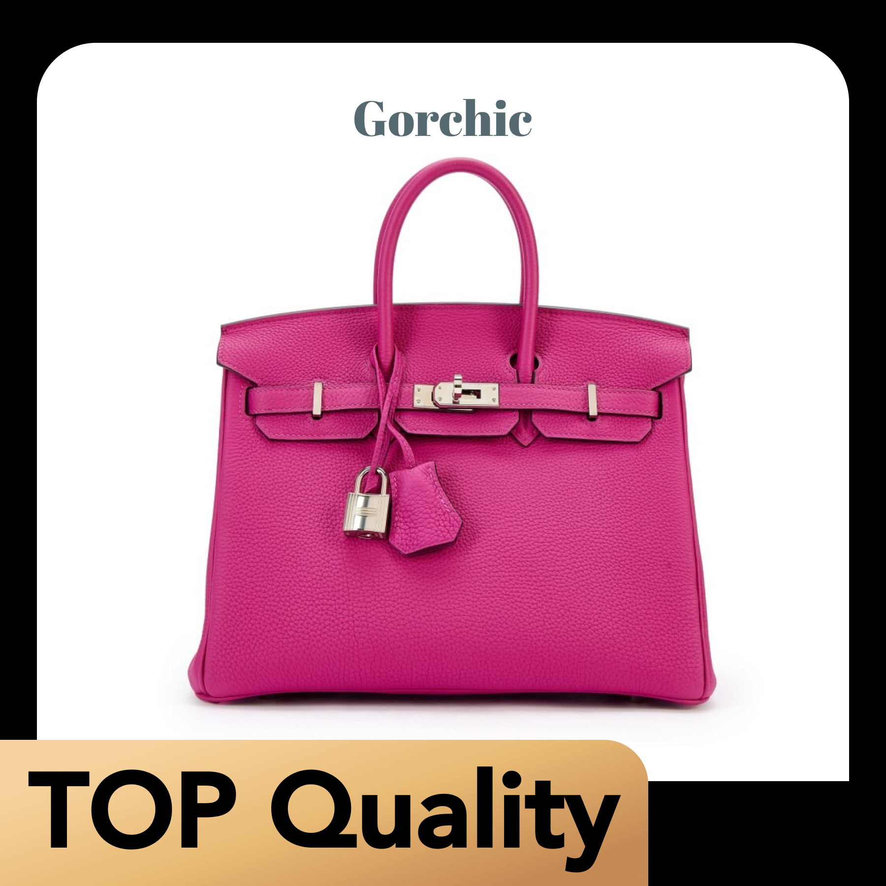 [TOP] H-Inspired Rose Pourpre Togo Birkin Palladium Hardware - Gorchic - $483.99