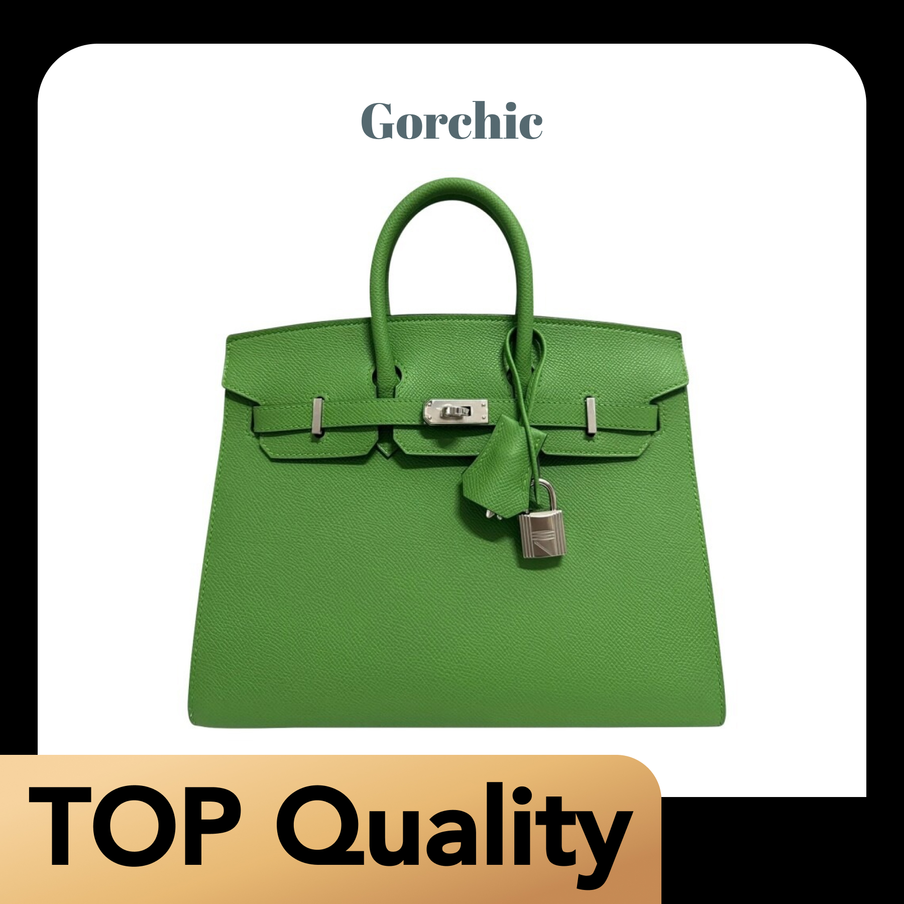 [TOP] H-Inspired Vert Yucca Epsom Sellier Birkin Palladium Hardware - Gorchic - $483.99