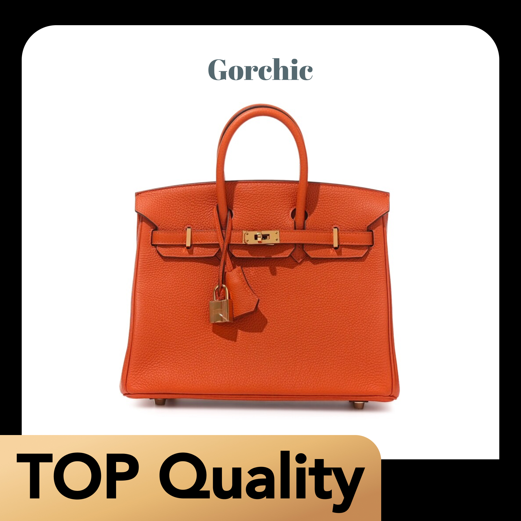 [TOP] H-Inspired Feu Togo Birkin Gold Hardware - Gorchic - $483.99