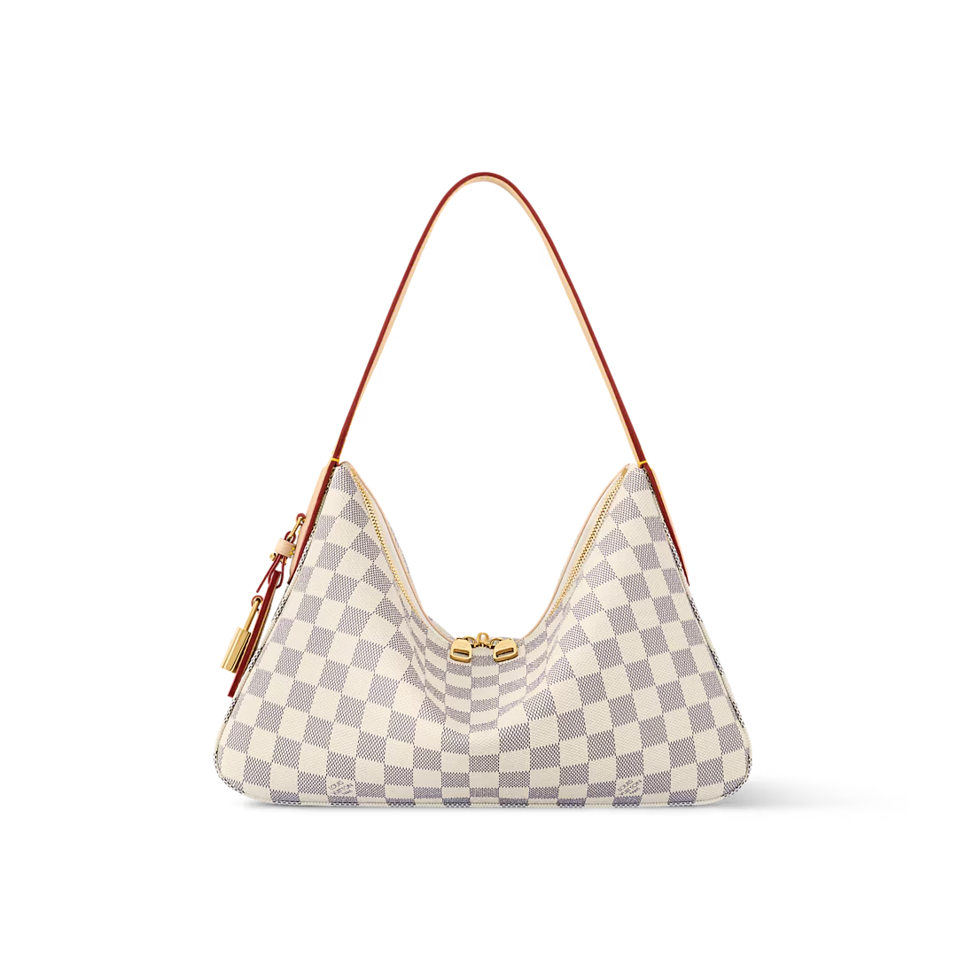 Designer L*V Damier Azur Slouchy - Bag - Gorchic - $125.99