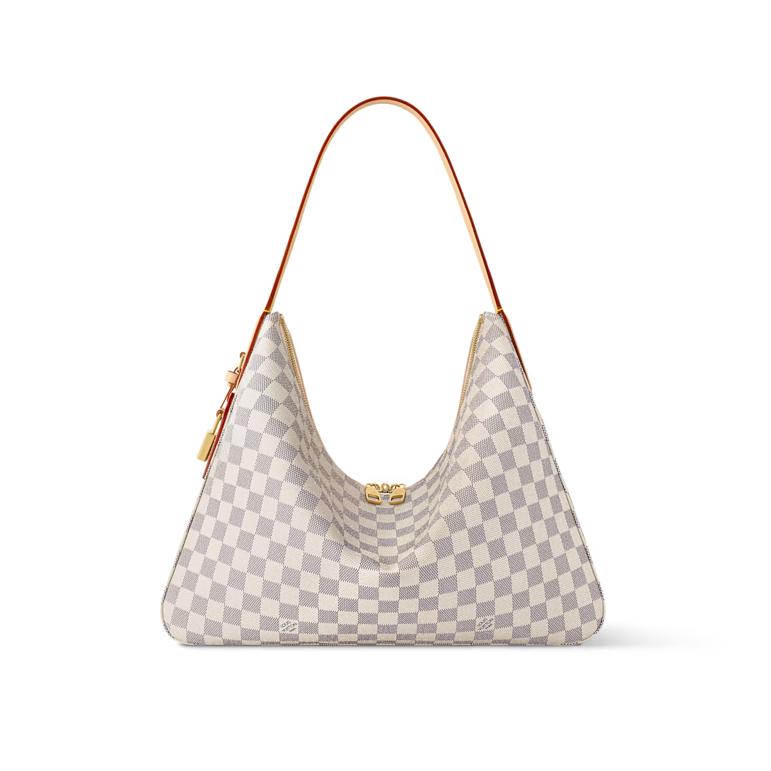 Designer L*V Damier Azur Slouchy - Bag - Gorchic - $125.99