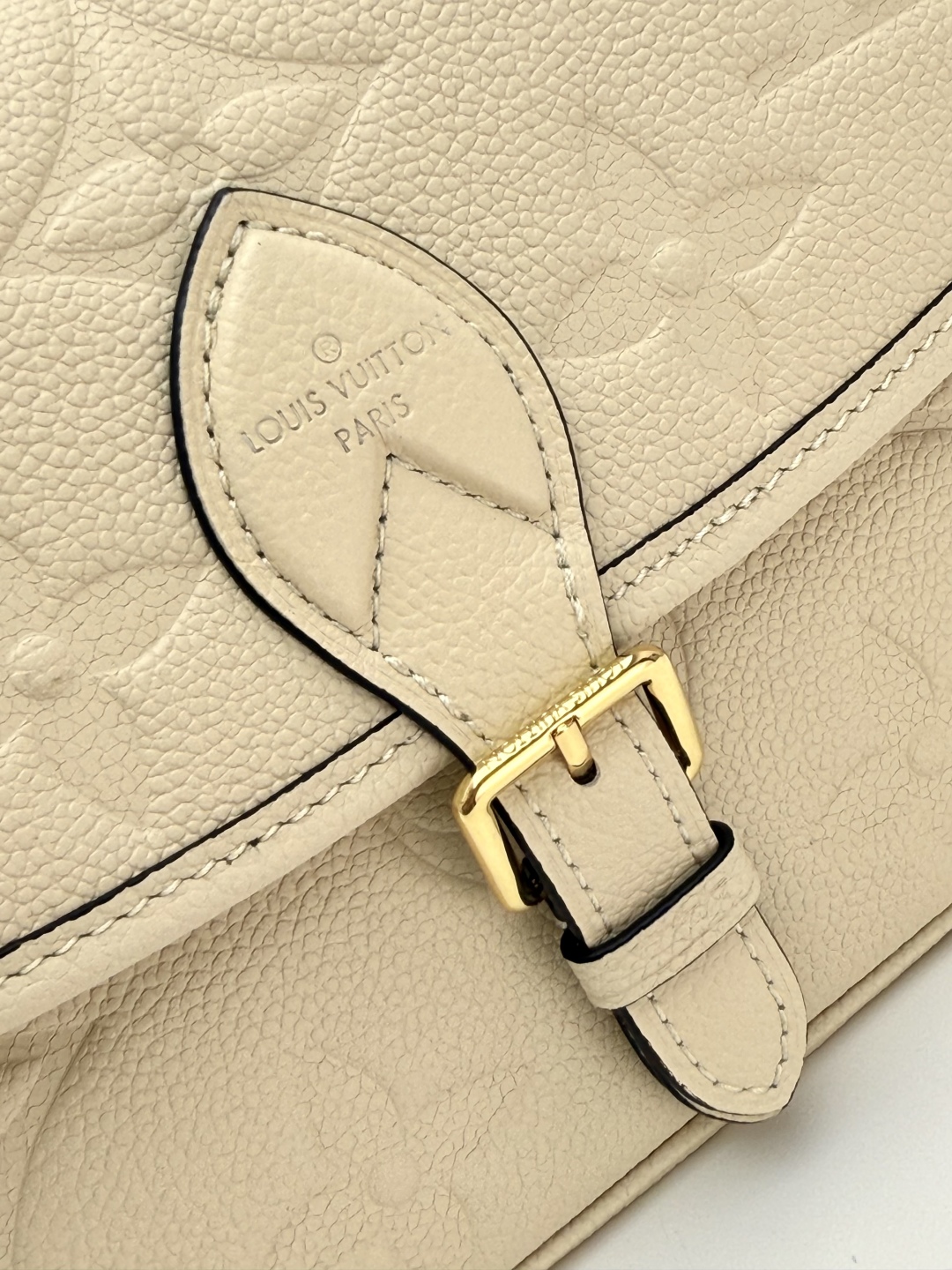 Designer L*V Empreinte Monogram Leather Diane Creme Beige -bag - Gorchic - $129.99