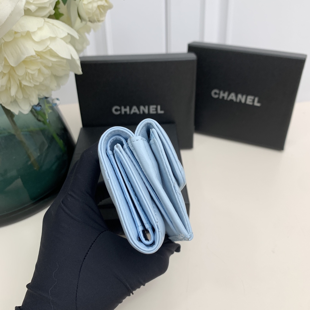 CC Inspired  19-Flap Card Holder - Light Blue - Gorchic - $92.99