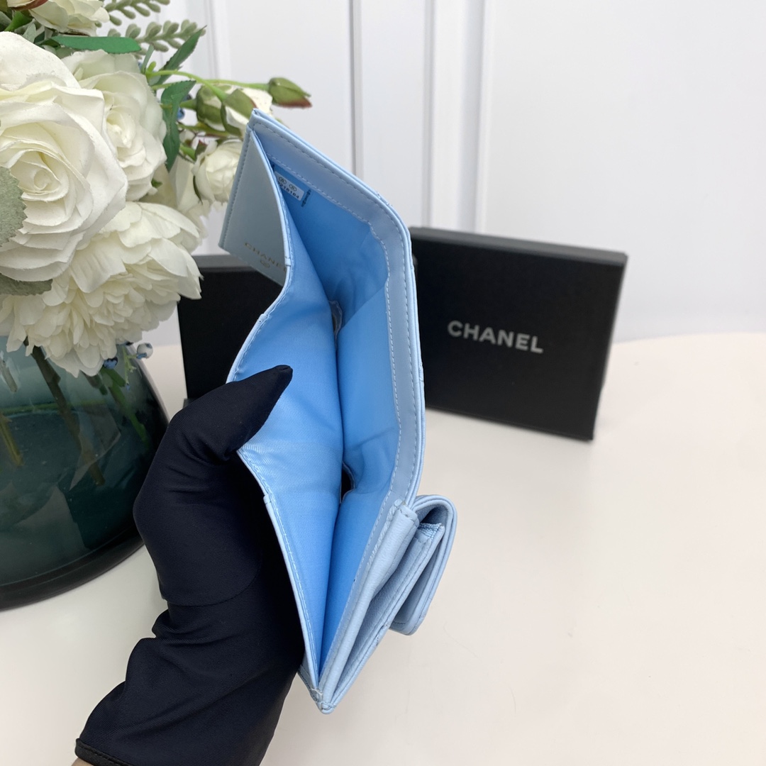 CC Inspired  19-Flap Card Holder - Light Blue - Gorchic - $92.99