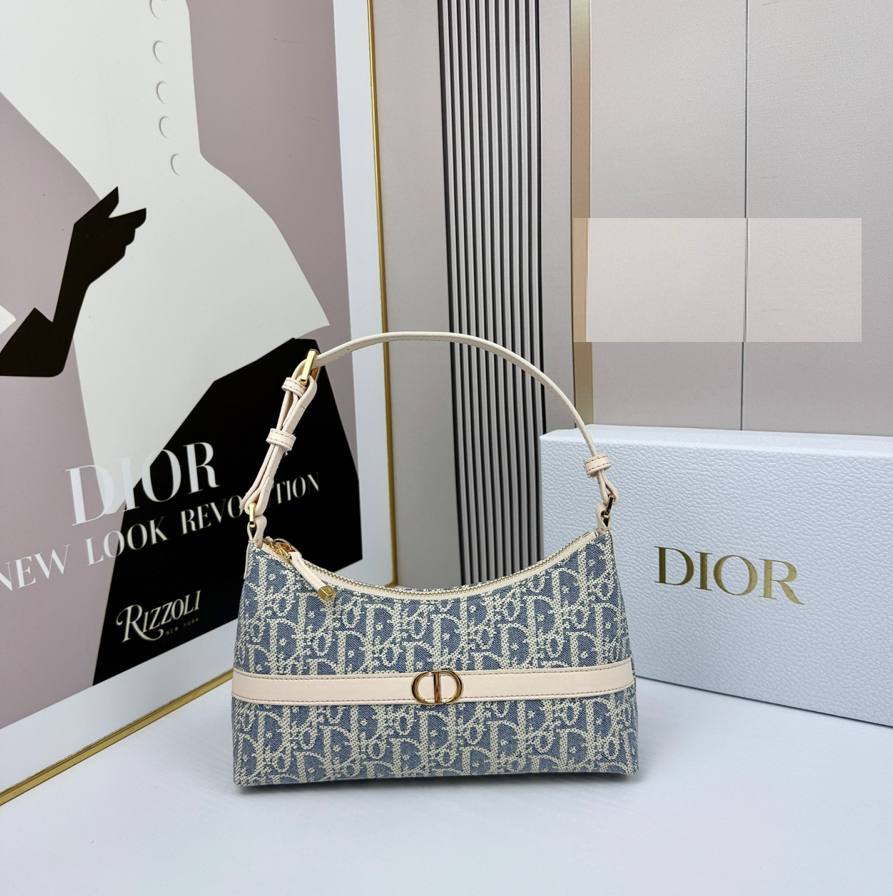 D-Inspired 30 Montaigne Cigale Mini Bag - Blue raffia effect - Gorchic - $148.99