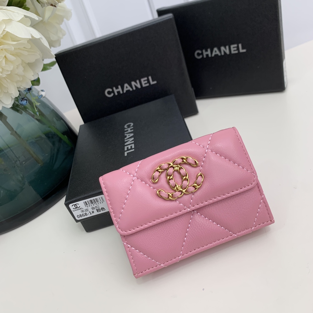CC Inspired  19-Flap Card Holder - Pink - Gorchic - $92.99