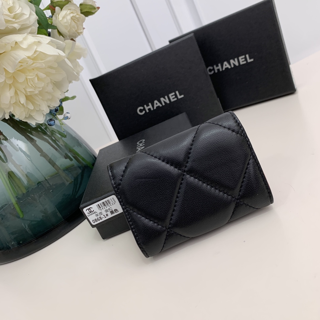 CC Inspired  19-Flap Card Holder - Black - Gorchic - $92.99