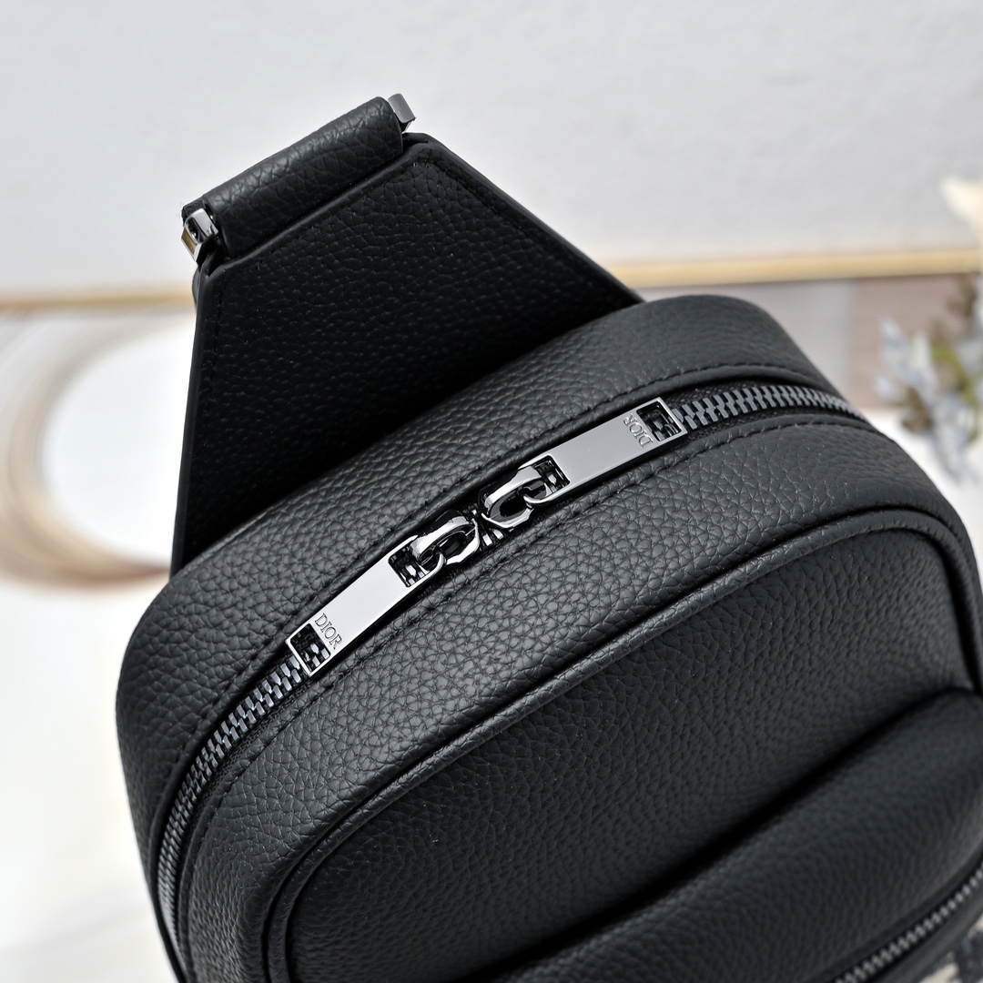 D-Inspired Rider 2.0 Sling Bag Beige and Black D-Inspired Oblique Jacquard - Gorchic - $139.99