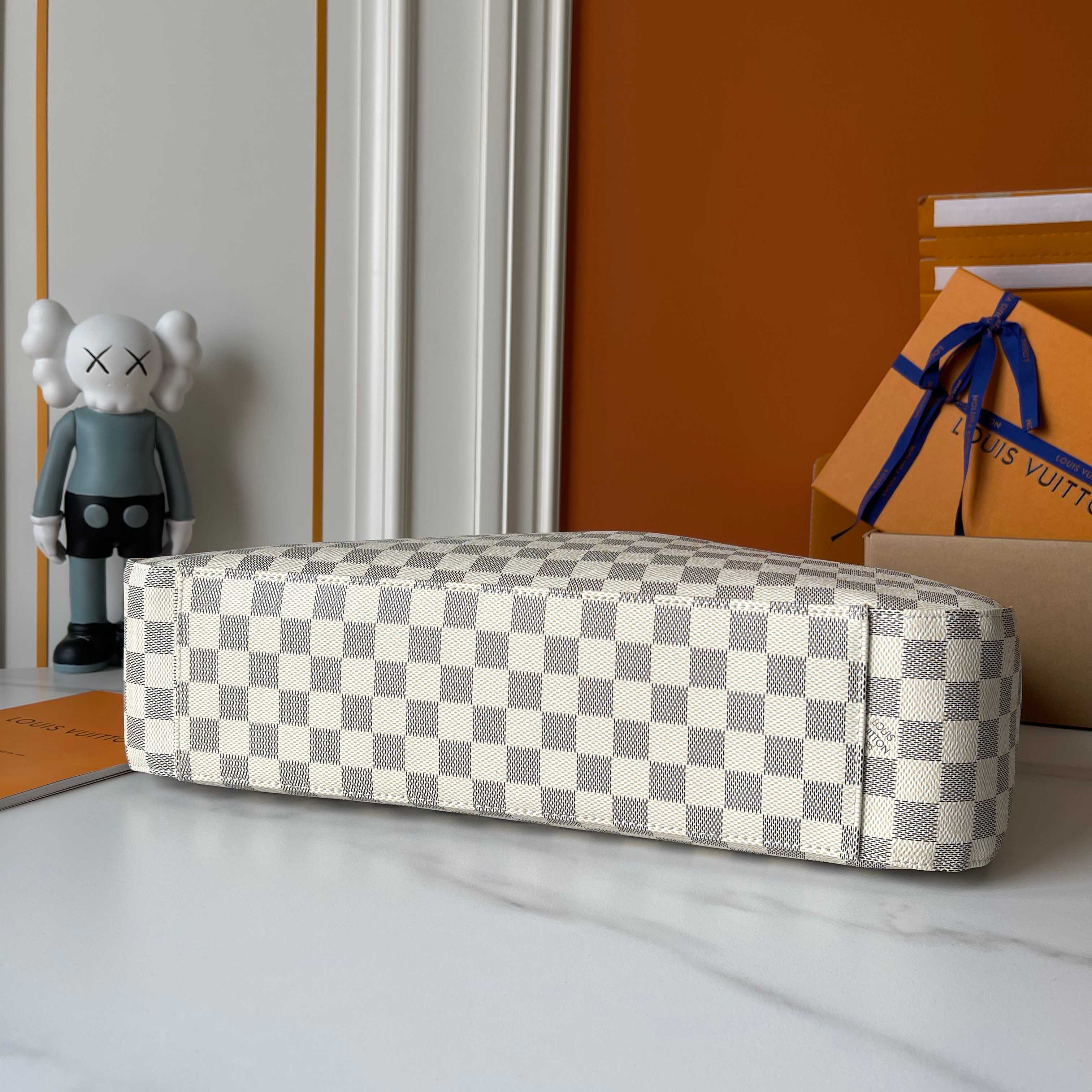 Designer L*V Damier Azur Slouchy - Bag - Gorchic - $125.99