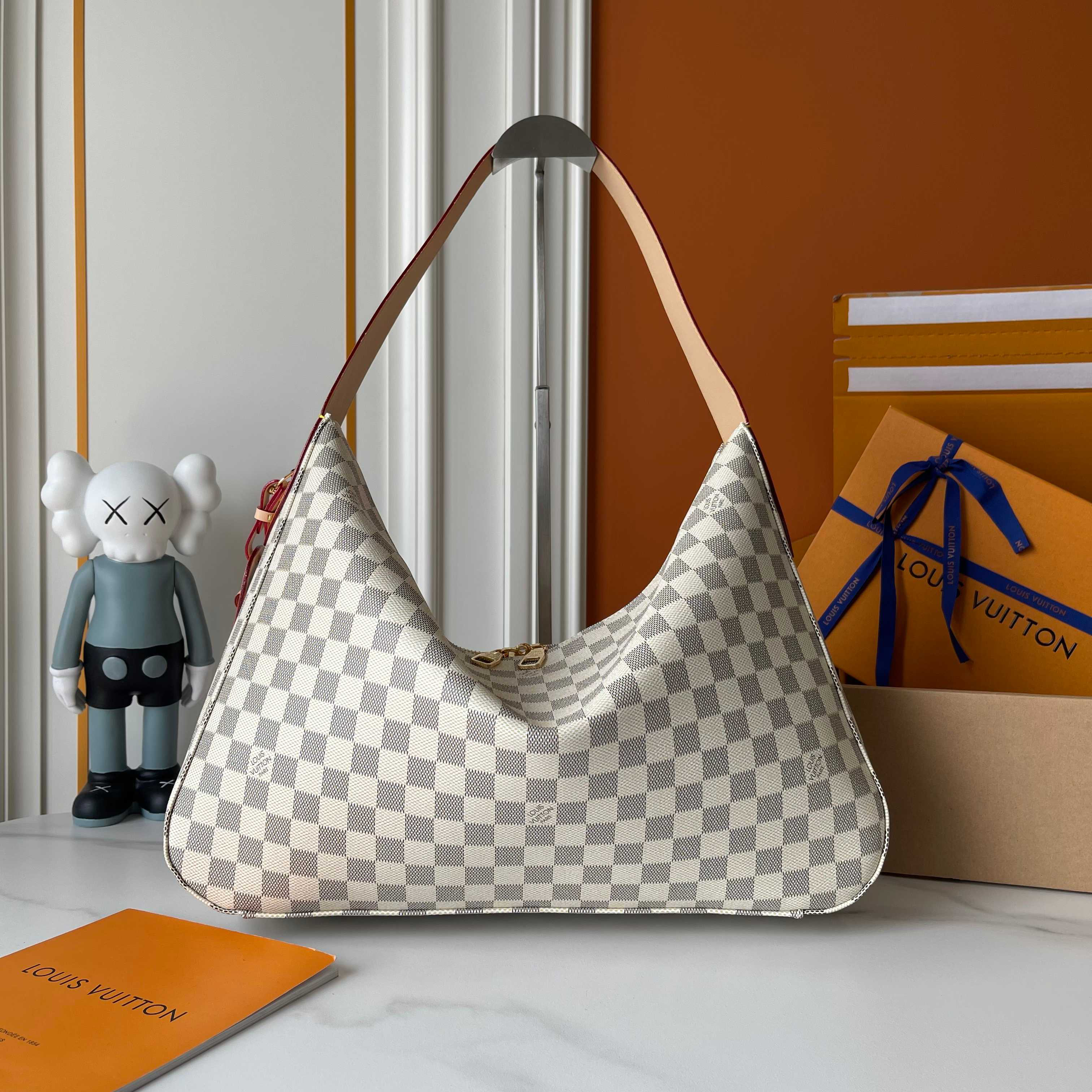 Designer L*V Damier Azur Slouchy - Bag - Gorchic - $125.99