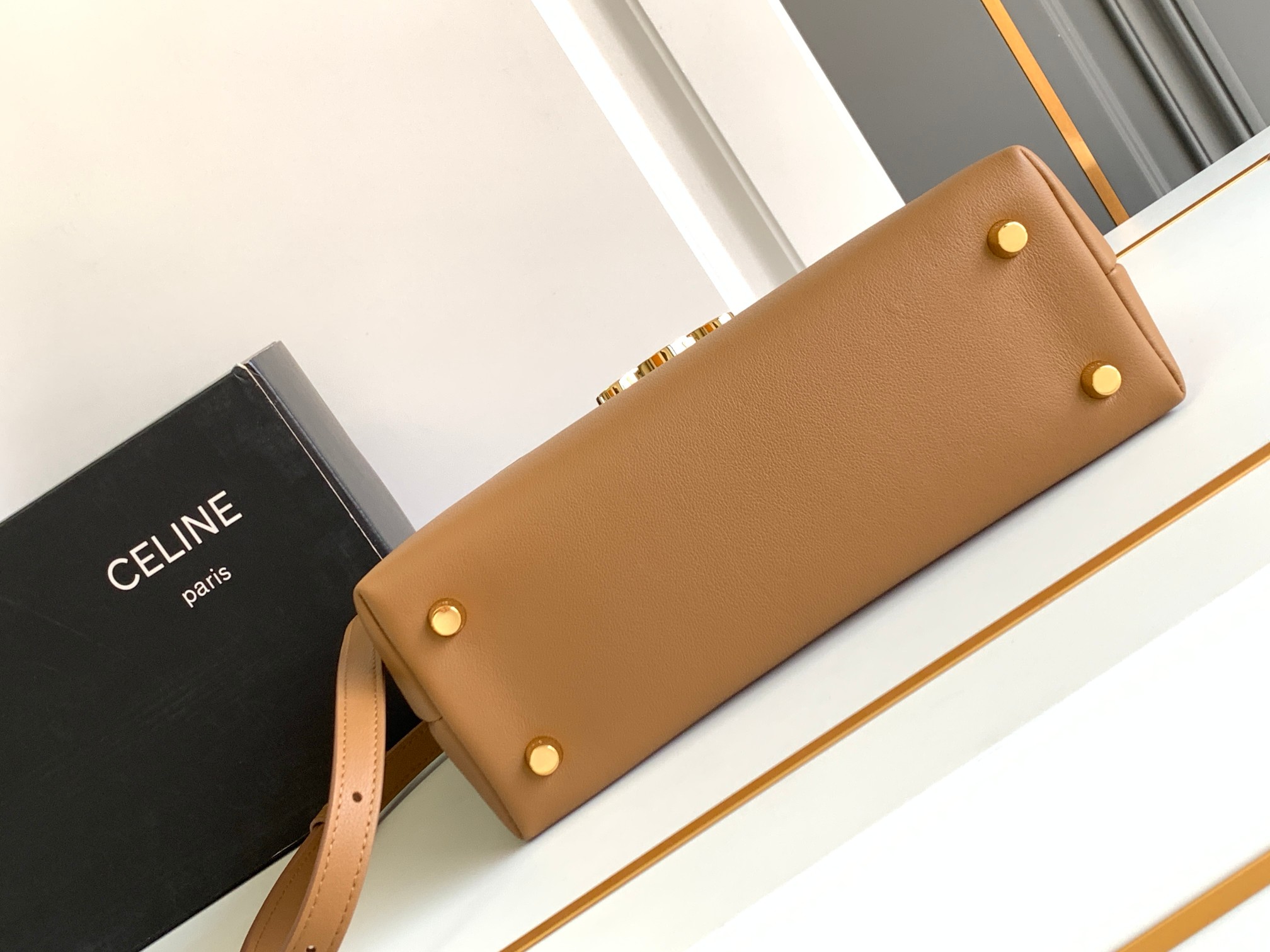 CL Medium Nino Bag In Supple Grained Calfskin - Smoked Brown - Gorchic - $152.99