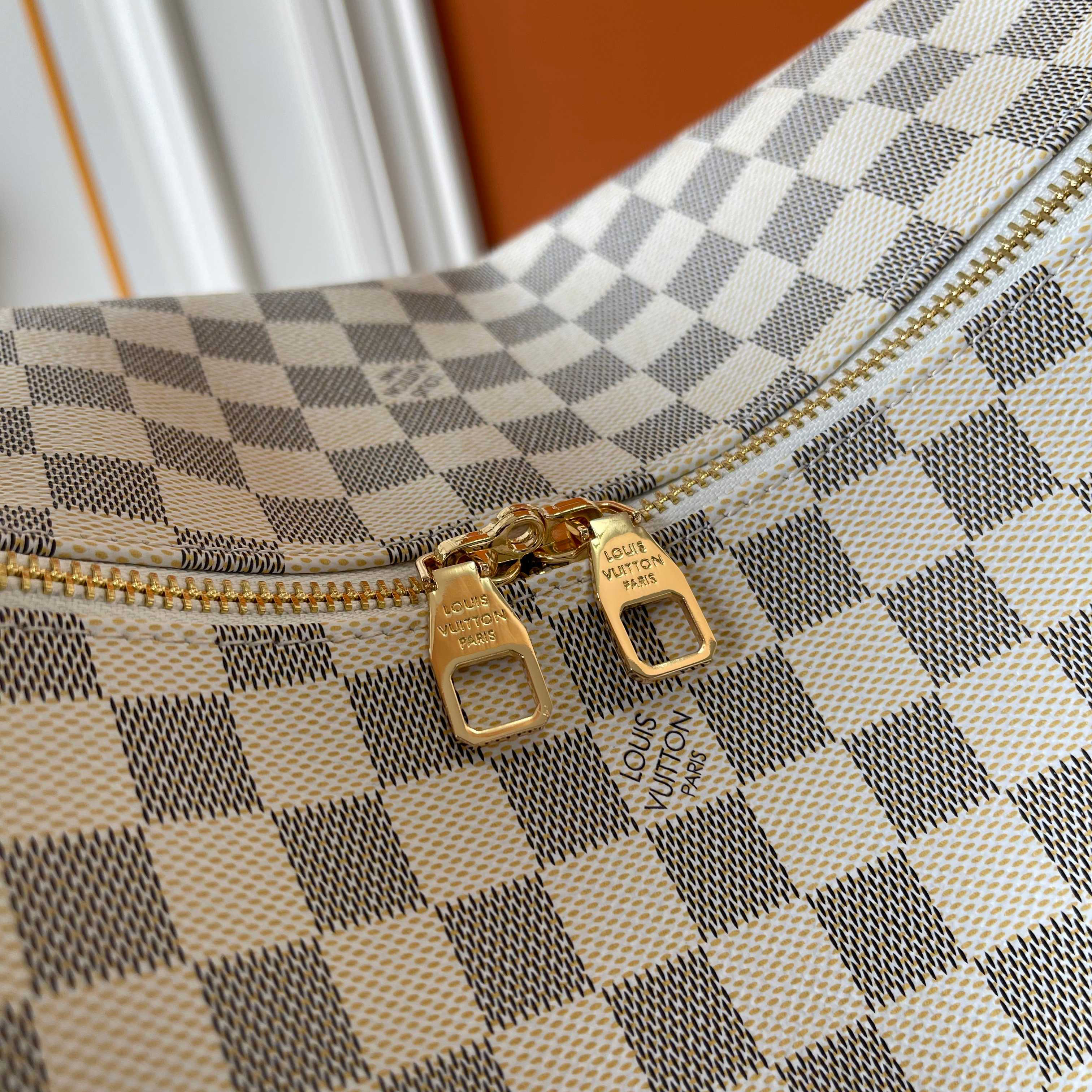 Designer L*V Damier Azur Slouchy - Bag - Gorchic - $125.99